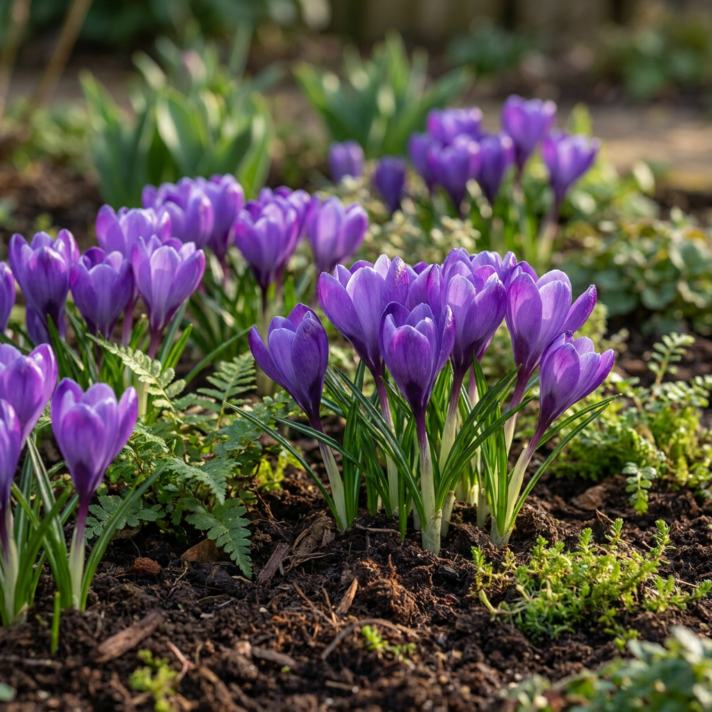 60x Krokus Blau - Blumenzwiebeln - Blauer Krokus - Blau - Verwildernde Zwiebel - Zwiebelgröße 7/8