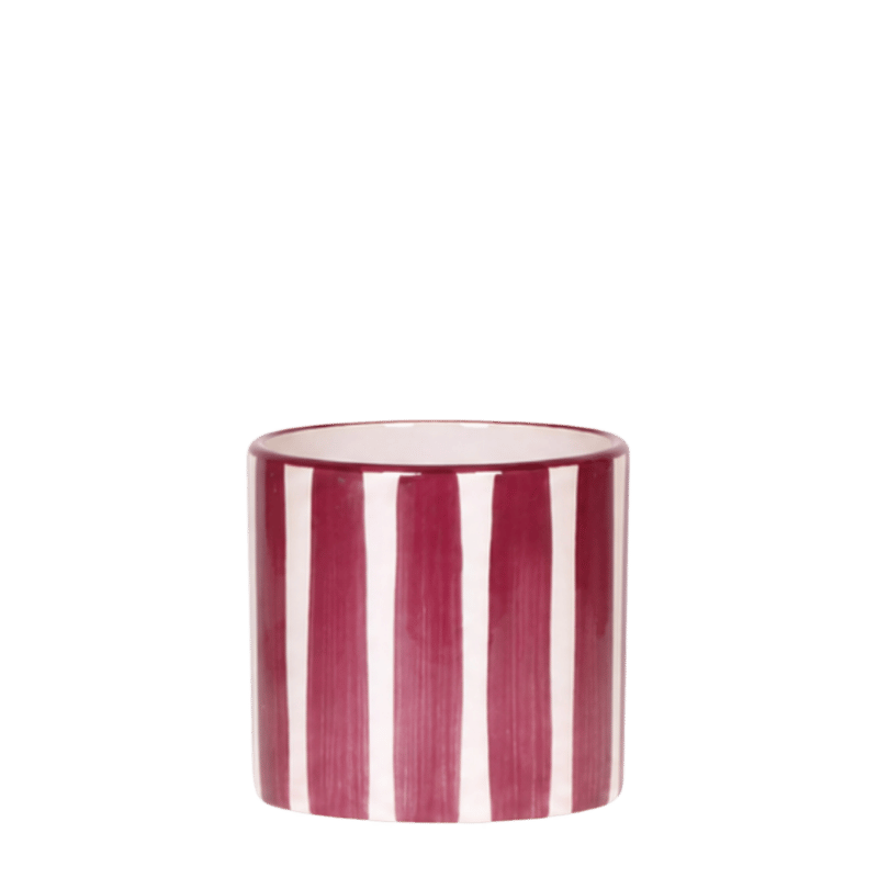 Kolibri Home | Painted Stripe sierpot - Rood - Ø6cm
