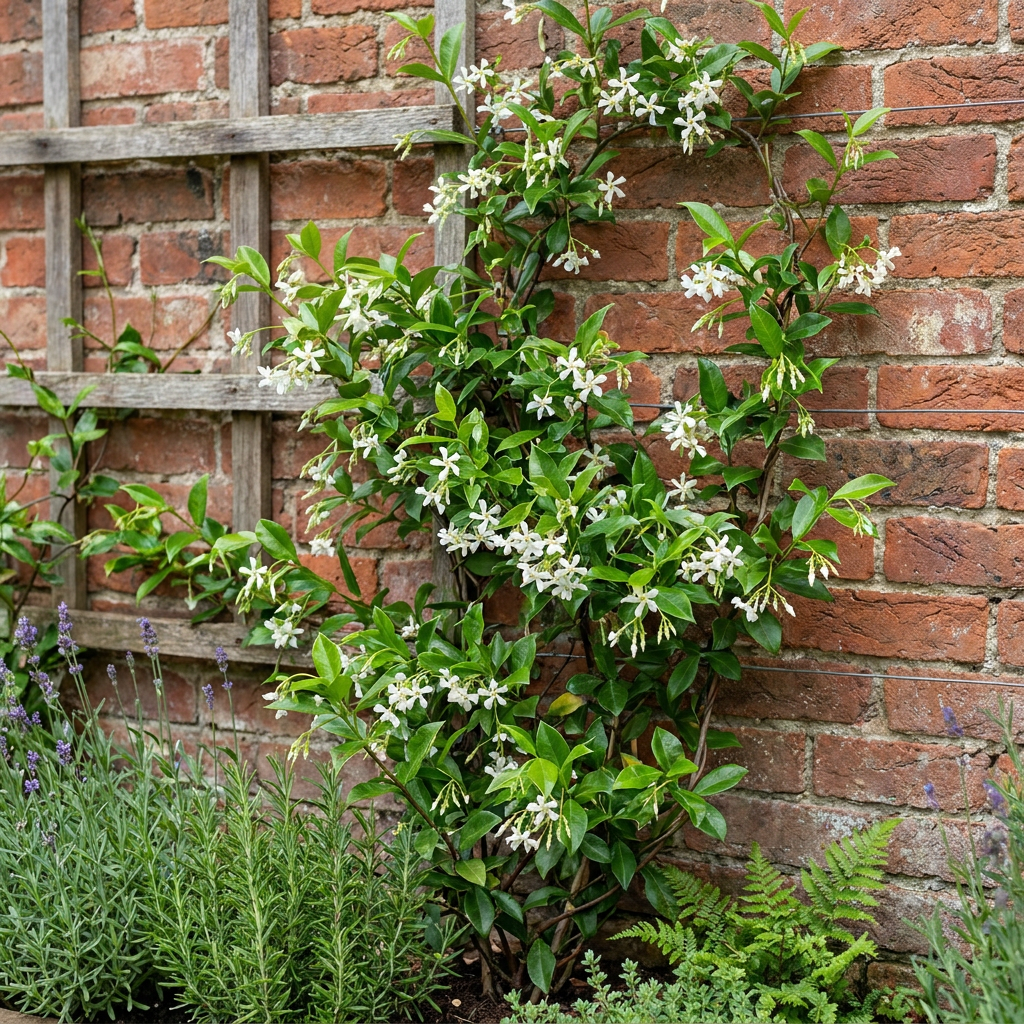 Trachelospermum jasminoides - Sterjasmijn 4x - Wit - Klimplant - Ø9cm - ↕35cm