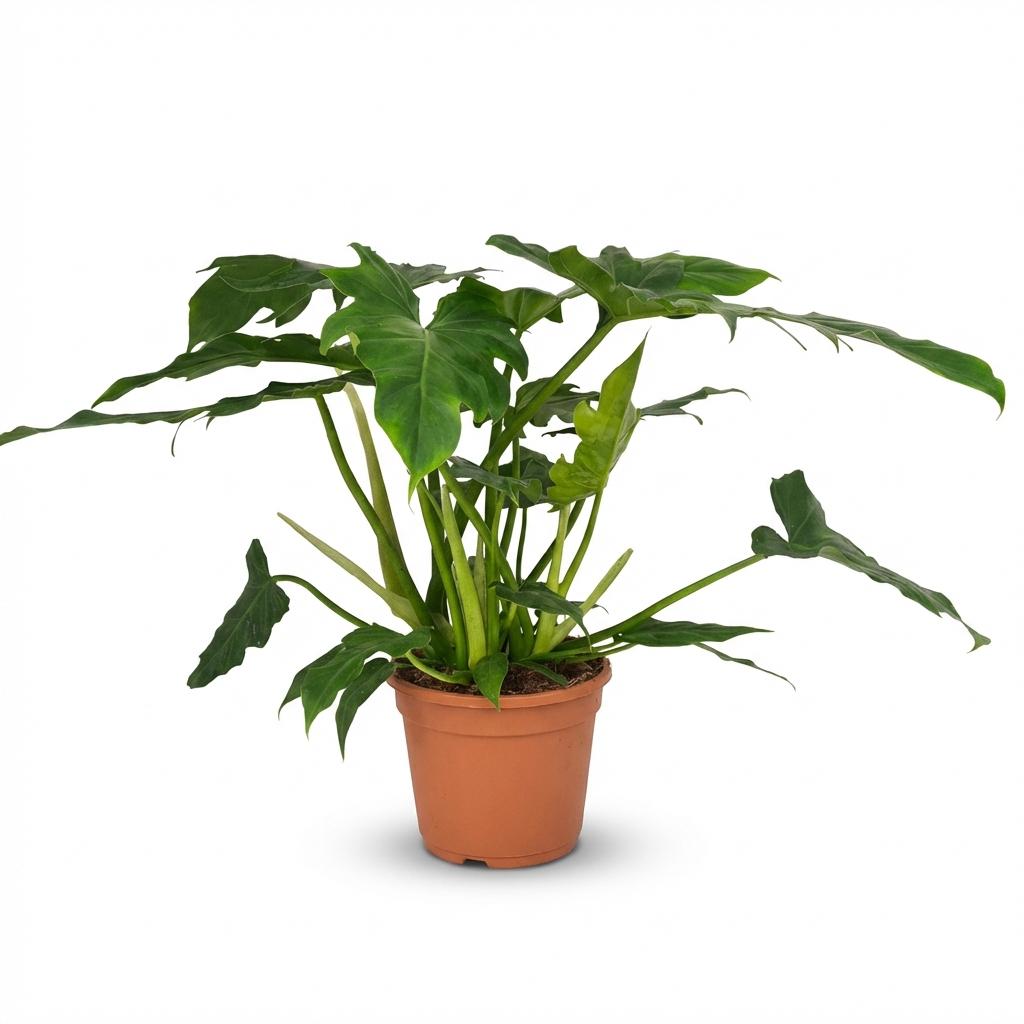 Philodendron Lacerum - Groen - Weinig onderhoud - 1 Plant - Pot 19cm - Hoogte 65cm