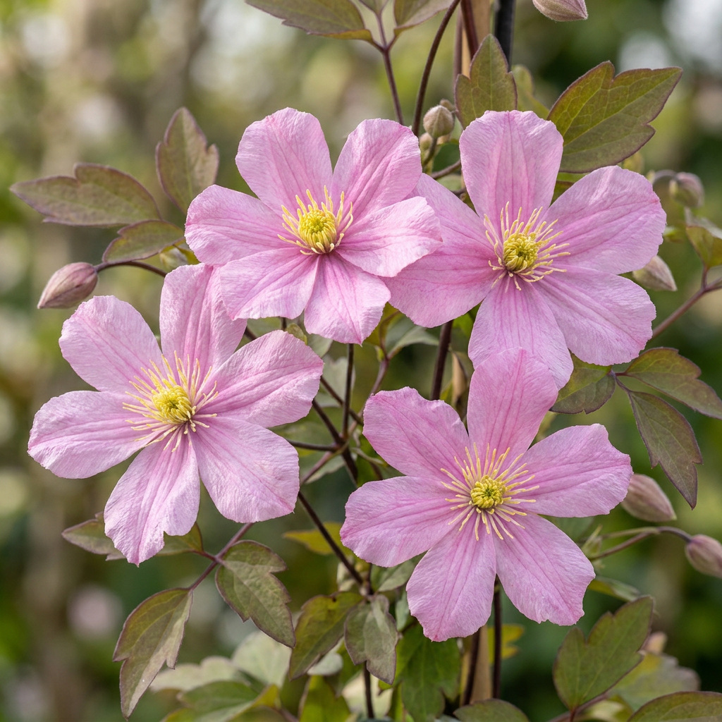 Clematis mont. 'Mayleen' - Bergclematis 6x - Licht Roze - Klimplant - Ø9cm - ↕35cm