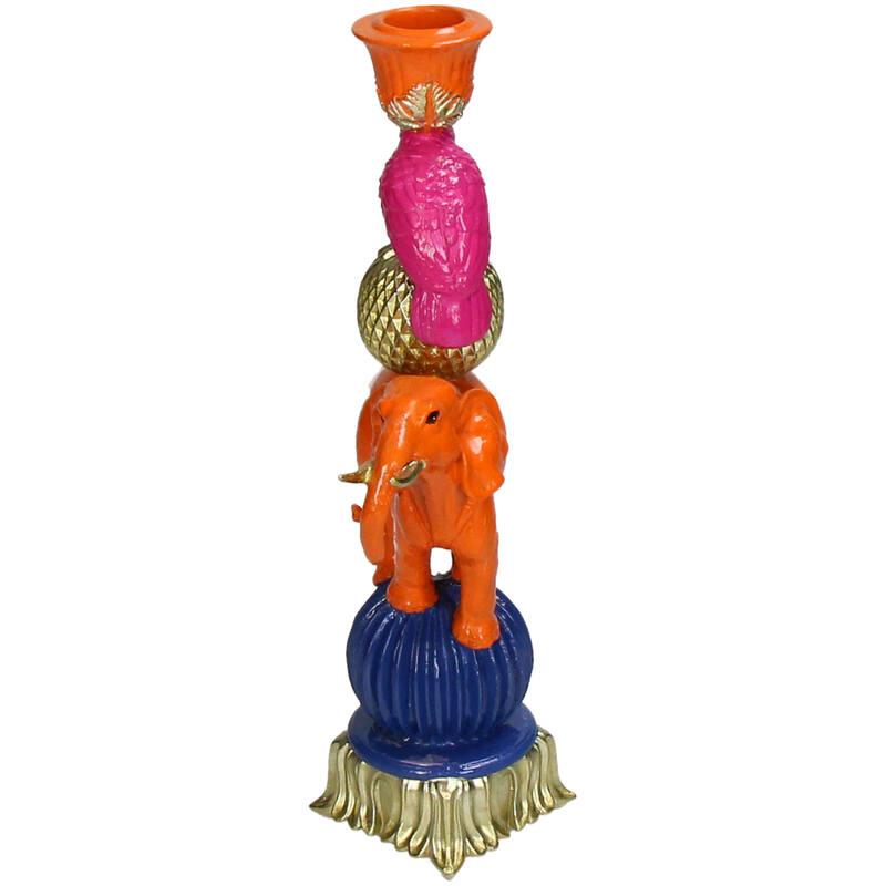 Kerzenständer – Oranger Elefant ↑ 26 cm