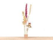 Support en bois pour fleurs séchées - S - Fleurs et herbes + Composition florale séchée