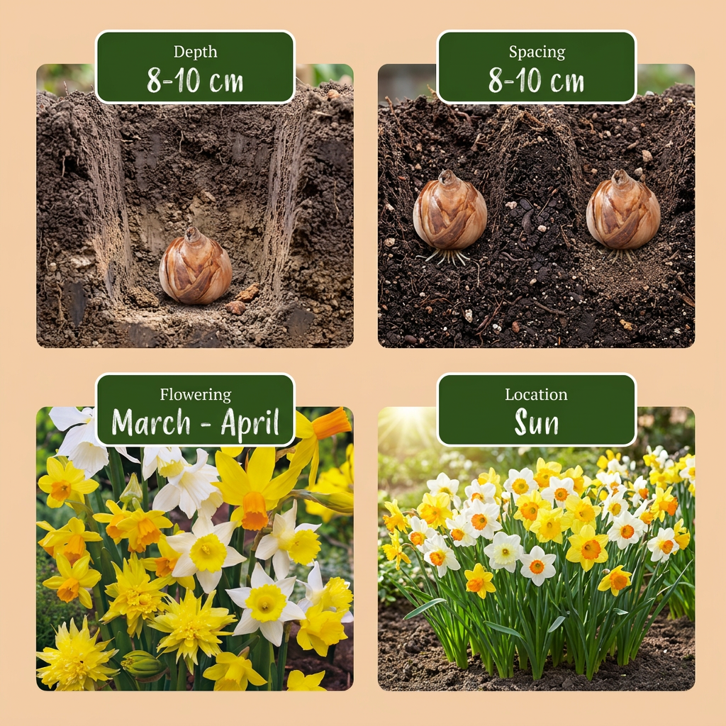 40x Narcissus Botanical Mix - Bloembollen - Botanische narcissenmix - Geel en Wit - Verwilderingsbol - Bolmaat 10/12