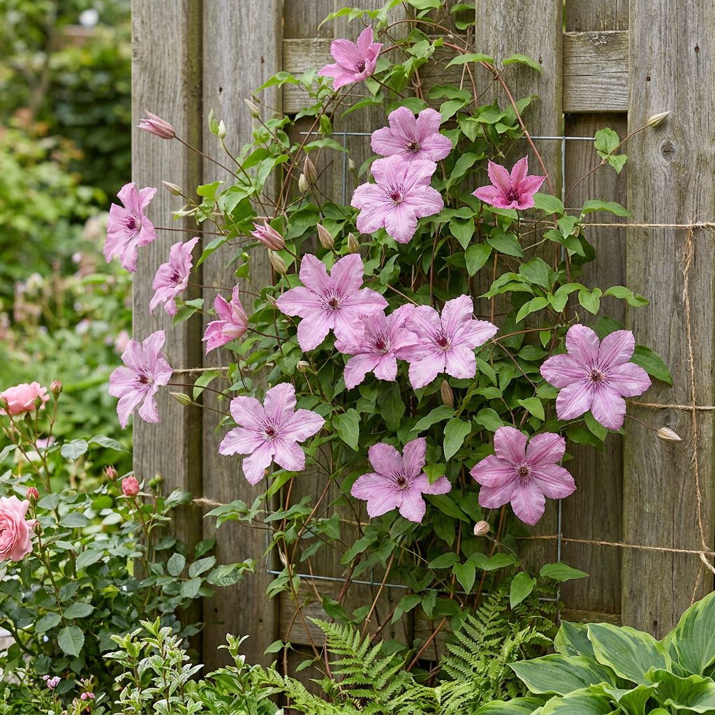 Clematis Hagley Hybrid - Bosrank 6x - Roze - Klimplant - Ø9cm - ↕35cm