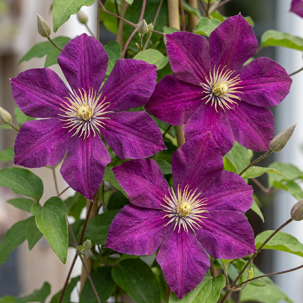 Clematis Rouge Cardinal - Bosrank Rode Kardinaal 6x - Rood - Klimplant - Ø9cm - ↕35cm