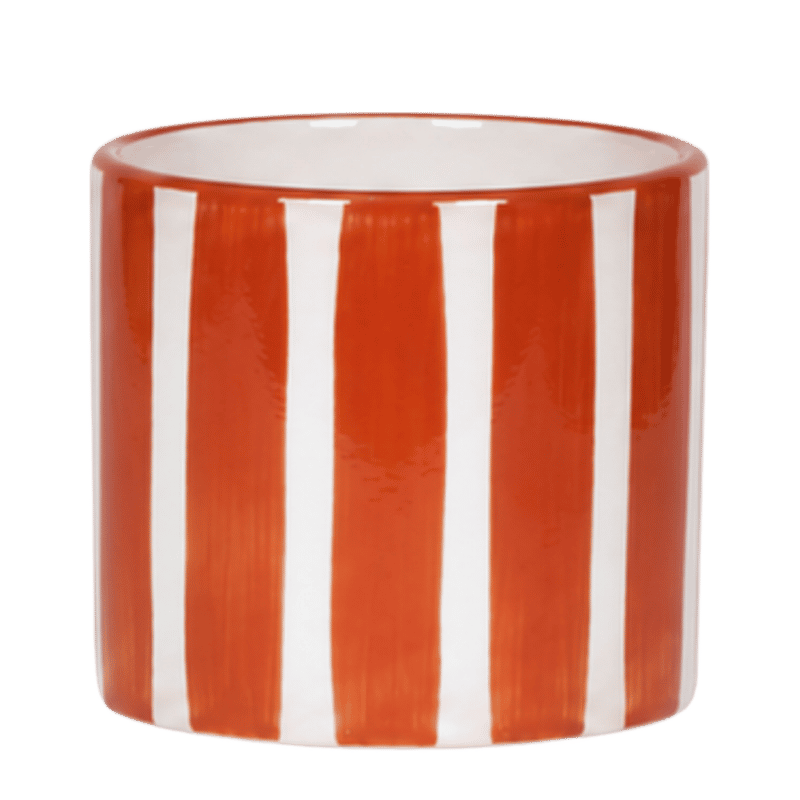 Kolibri Home | Painted Stripe sierpot - Oranje - Ø12cm