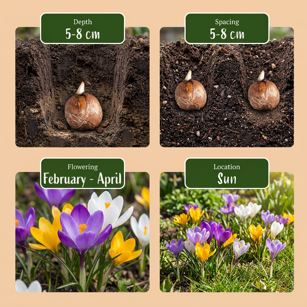 400x Crocus Species mix - Bloembollen - Krokus soortenmix - Diversen - Verwilderingsbol - Bolmaat 5/6