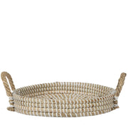 Kolibri Home | Decorative bowl - White woven tray Ø30cm