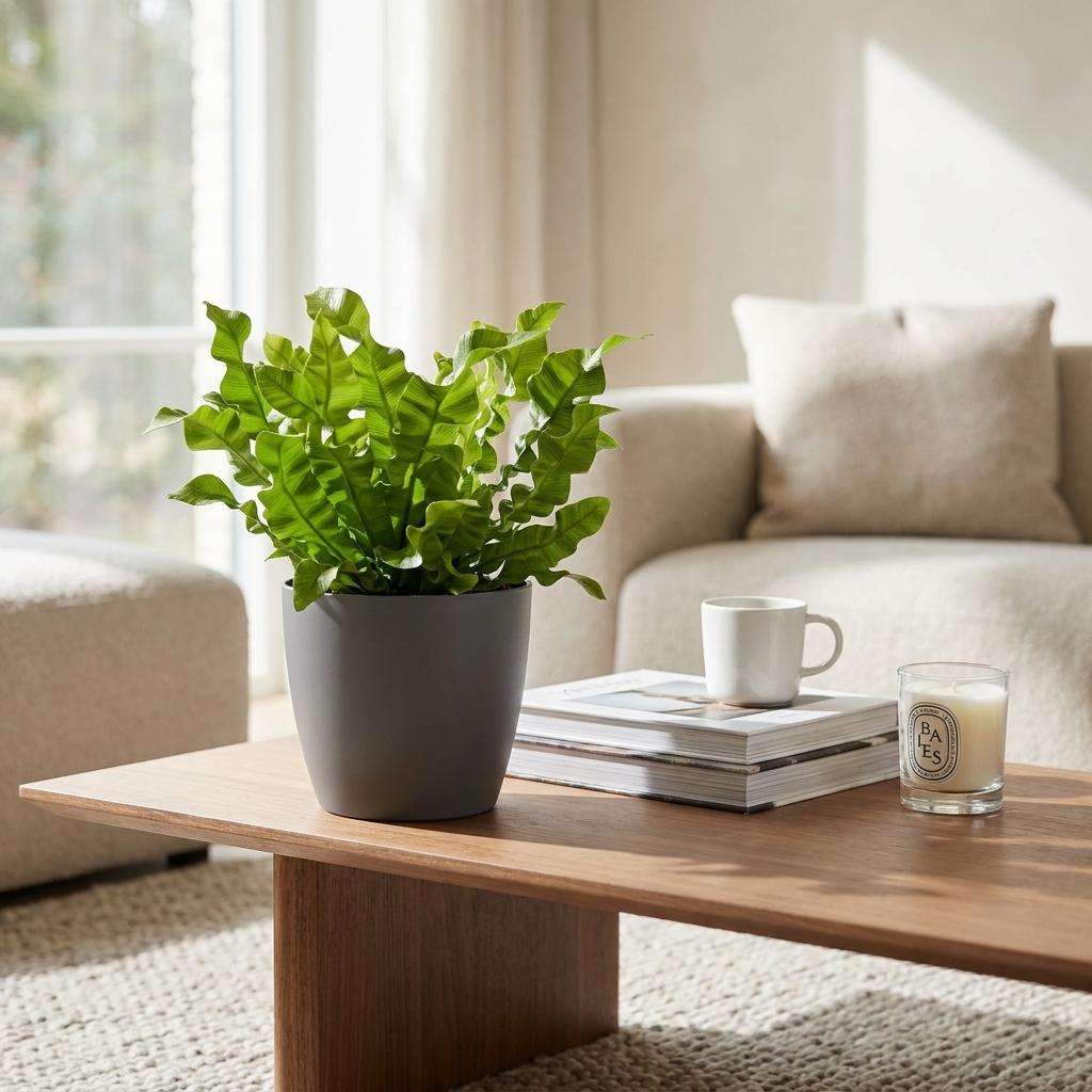 Asplenium Crispy Wave - Asplenium Crispy Wave - 4x - met Potter Grijs - Pot 12cm - Hoogte - 30cm