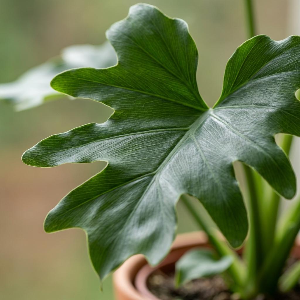 Philodendron Lickety split - Groen - Weinig onderhoud - 1 Plant - Pot 19cm - Hoogte 70cm