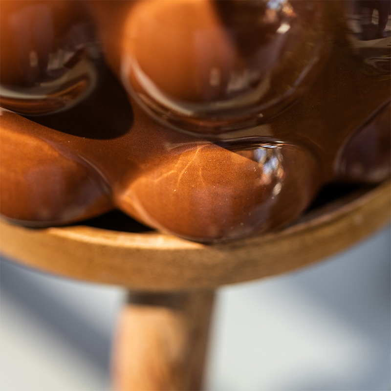 Kolibri Home | Cotton Shine sierpot - Brown - Ø6cm