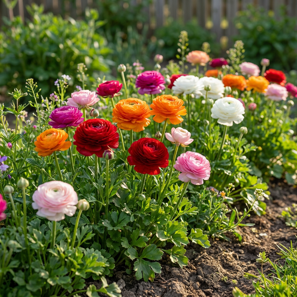 160 bulbes de renoncules mélangés - Bulbes de fleurs - Mélange de renoncules - Divers - Floraison estivale - Calibre 5/6