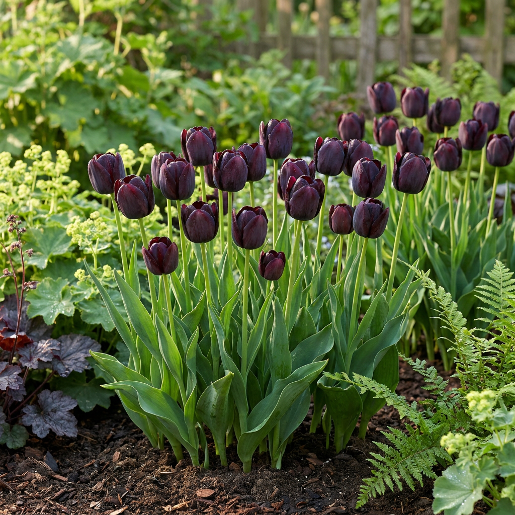140x Tulipa Black - Bloembollen - Zwarte tulp - Zwart - Voorjaarsbloeier - Bolmaat 10/11