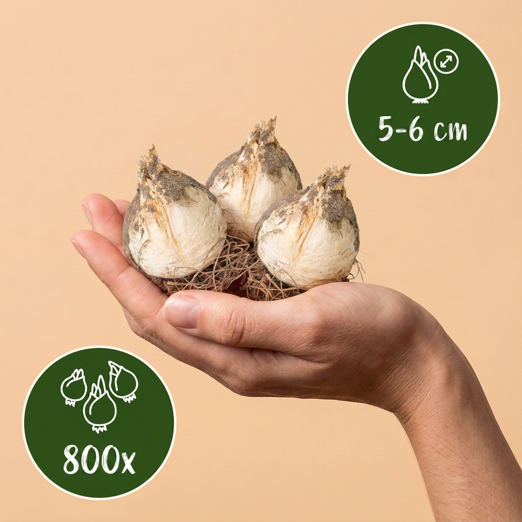 800x Allium Sphaerocephalon - Blomlökar - Vitlök - Lila - Sommarblommande - Lökstorlek 5/6