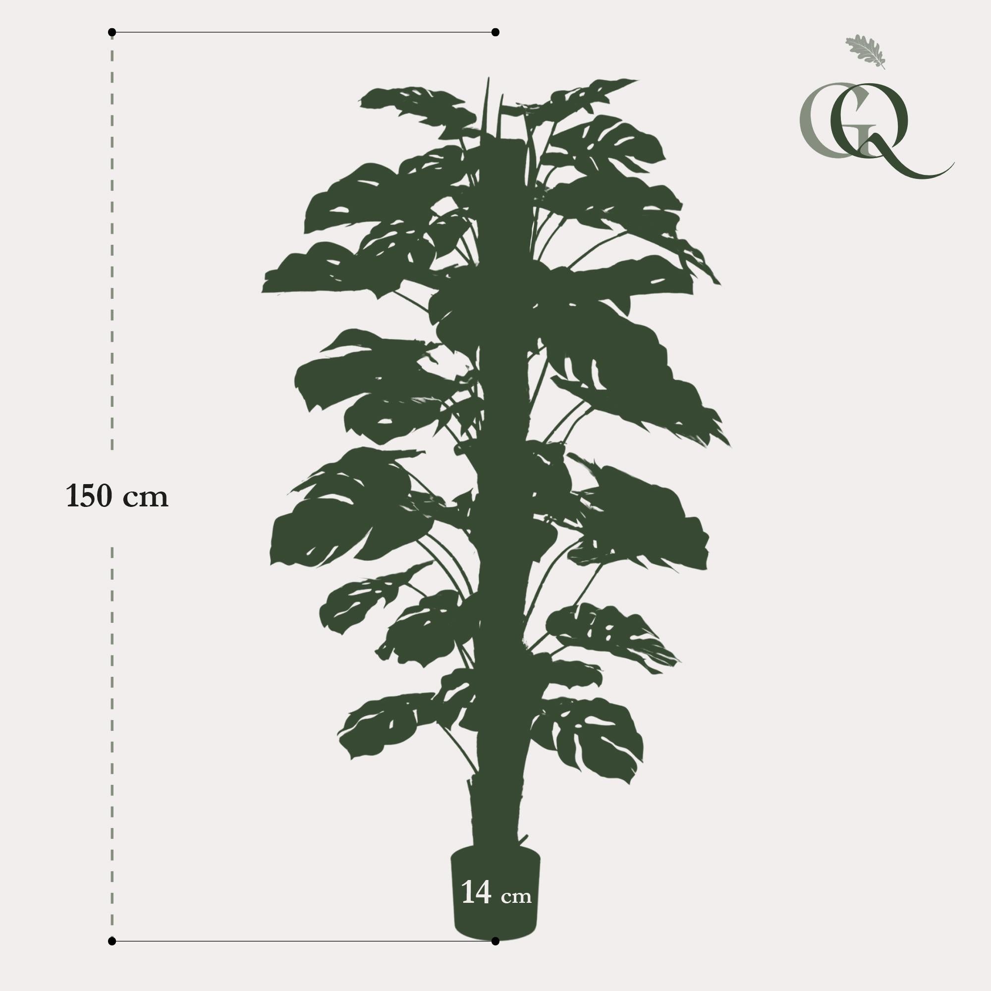 Monstera Deliciosa - pianta artificiale - 150 cm