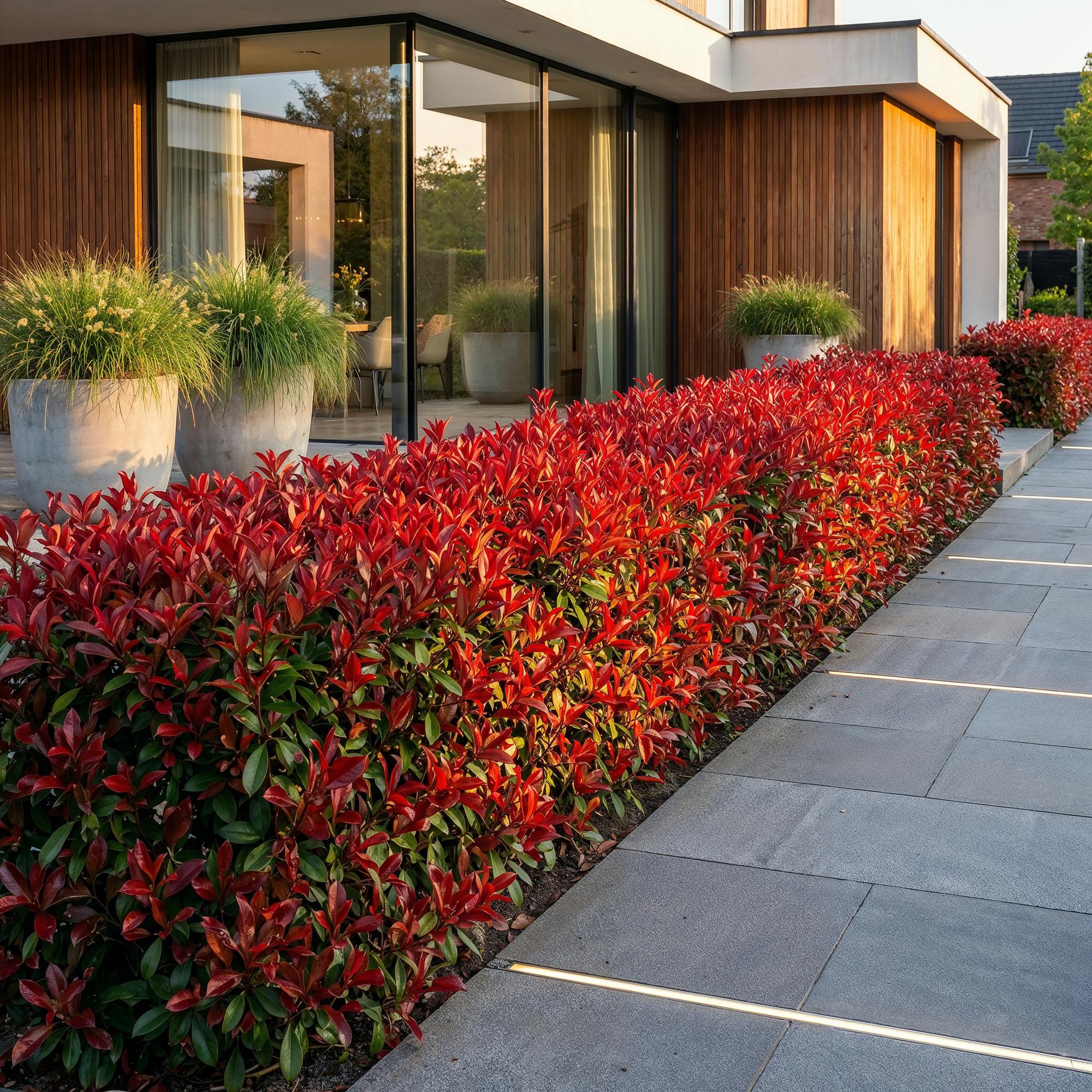 Photinia fraseri Little Red Robin - Glansmispel - 24x - Haagplanten - Groenblijvend - Rood - Pot 9cm - Hoogte 25-35cm