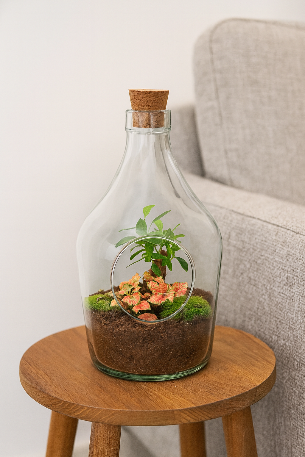 Open terrarium John - Bonsai & Ruby Lime  ↑ 30 cm