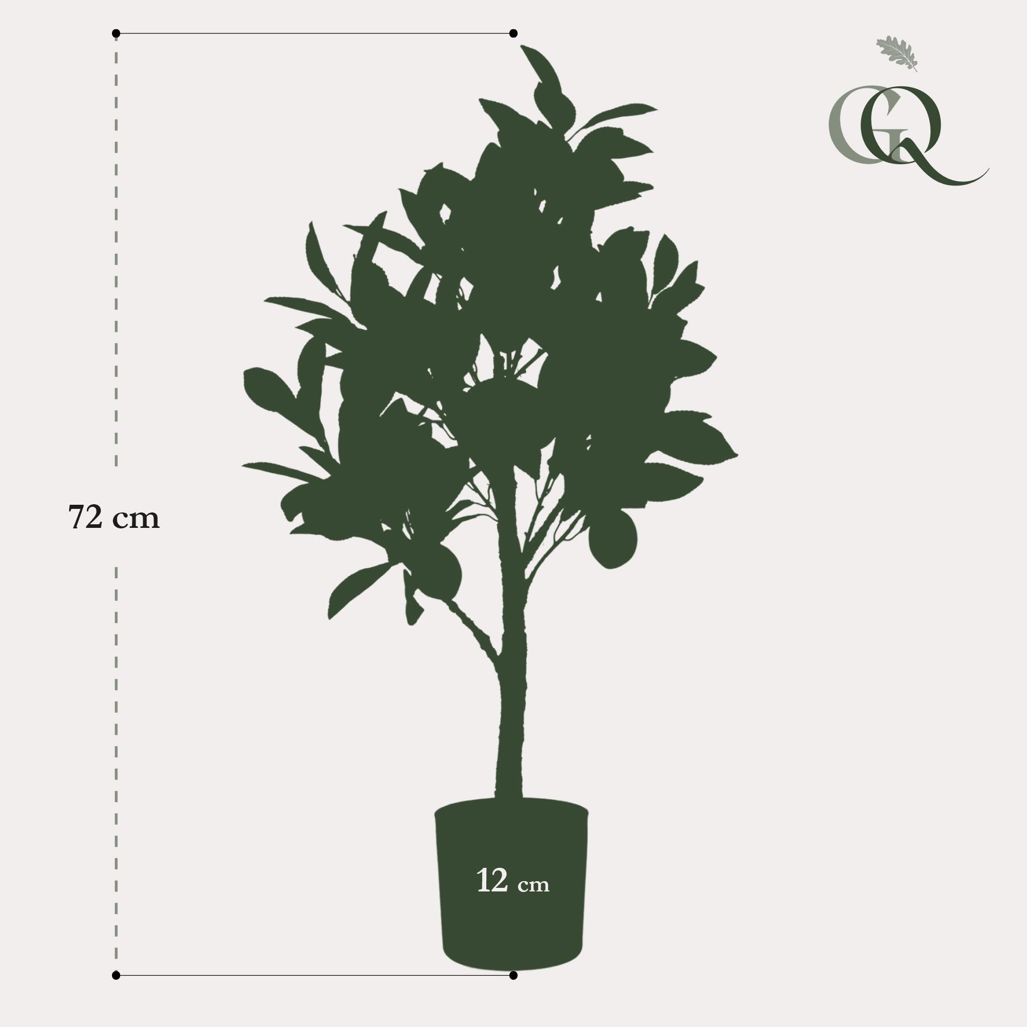 Pianta artificiale - Citrus Limonia - Albero di limone - 75 cm