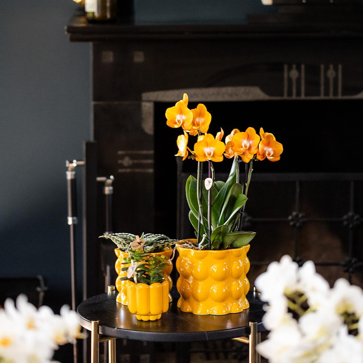 Kolibri Home | Cotton Shine sierpot - Yellow - Ø12cm