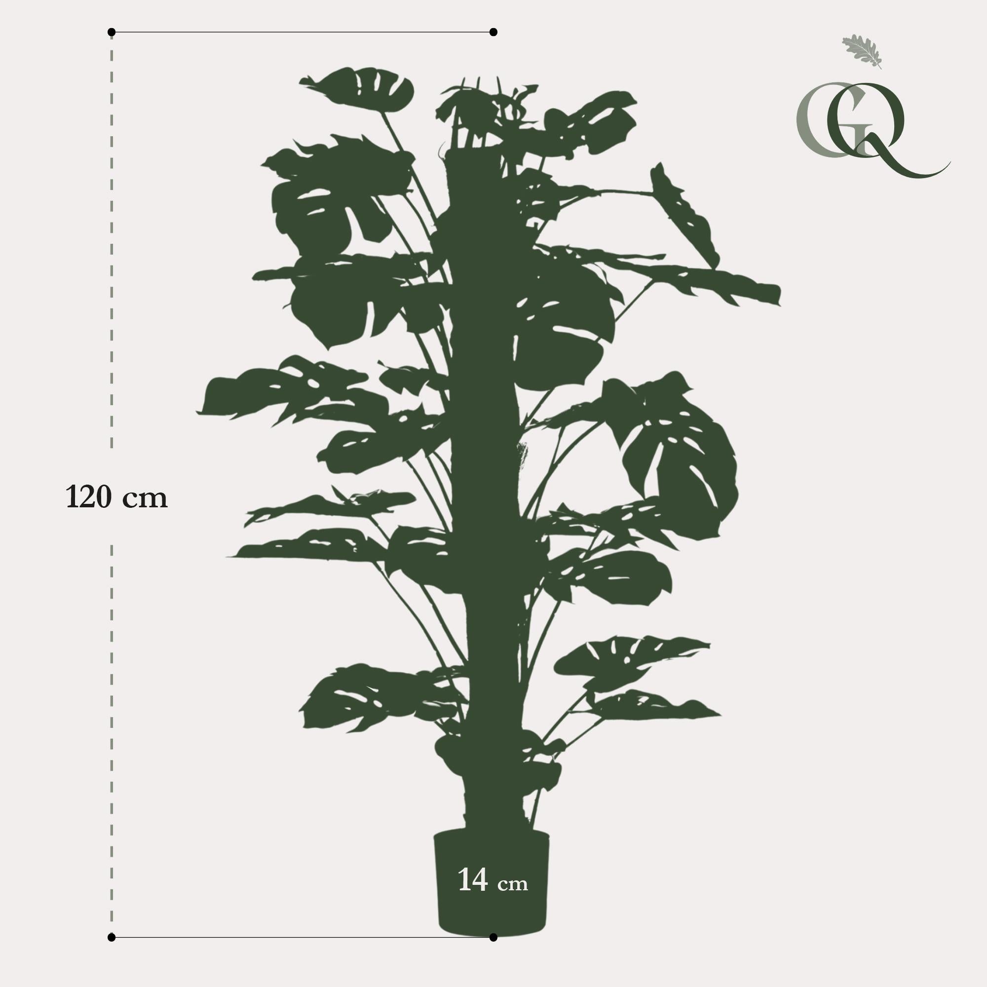 Monstera Deliciosa - pianta artificiale - 120 cm