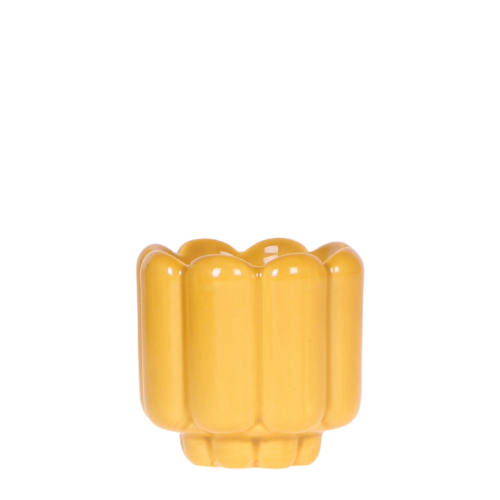 Kolibri Home | Retro Shine sierpot - Yellow - Ø6cm