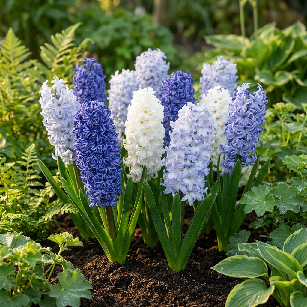 80x Hyacinthus Blue water mix - Bloembollen - Blauwe hyacint - Blauw - Voorjaarsbloeier - Bolmaat 14/15