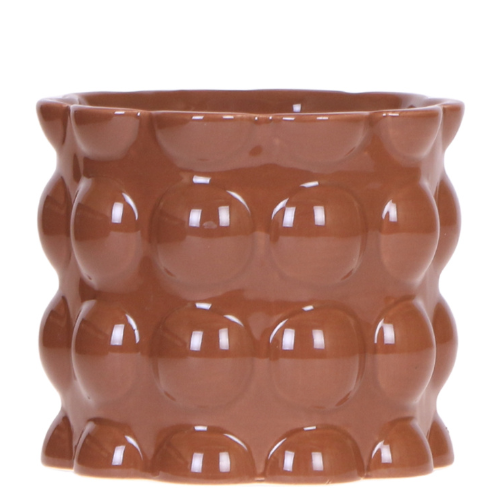 Kolibri Home | Cotton Shine sierpot - Brown - Ø12cm