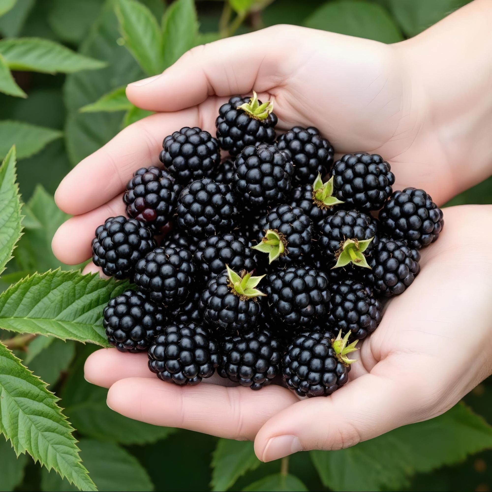 Groenblijvende Braam - Rubus Thornless Evergreen - Winterhard - 3 Planten - Pot 9 cm - Zwarte Braam