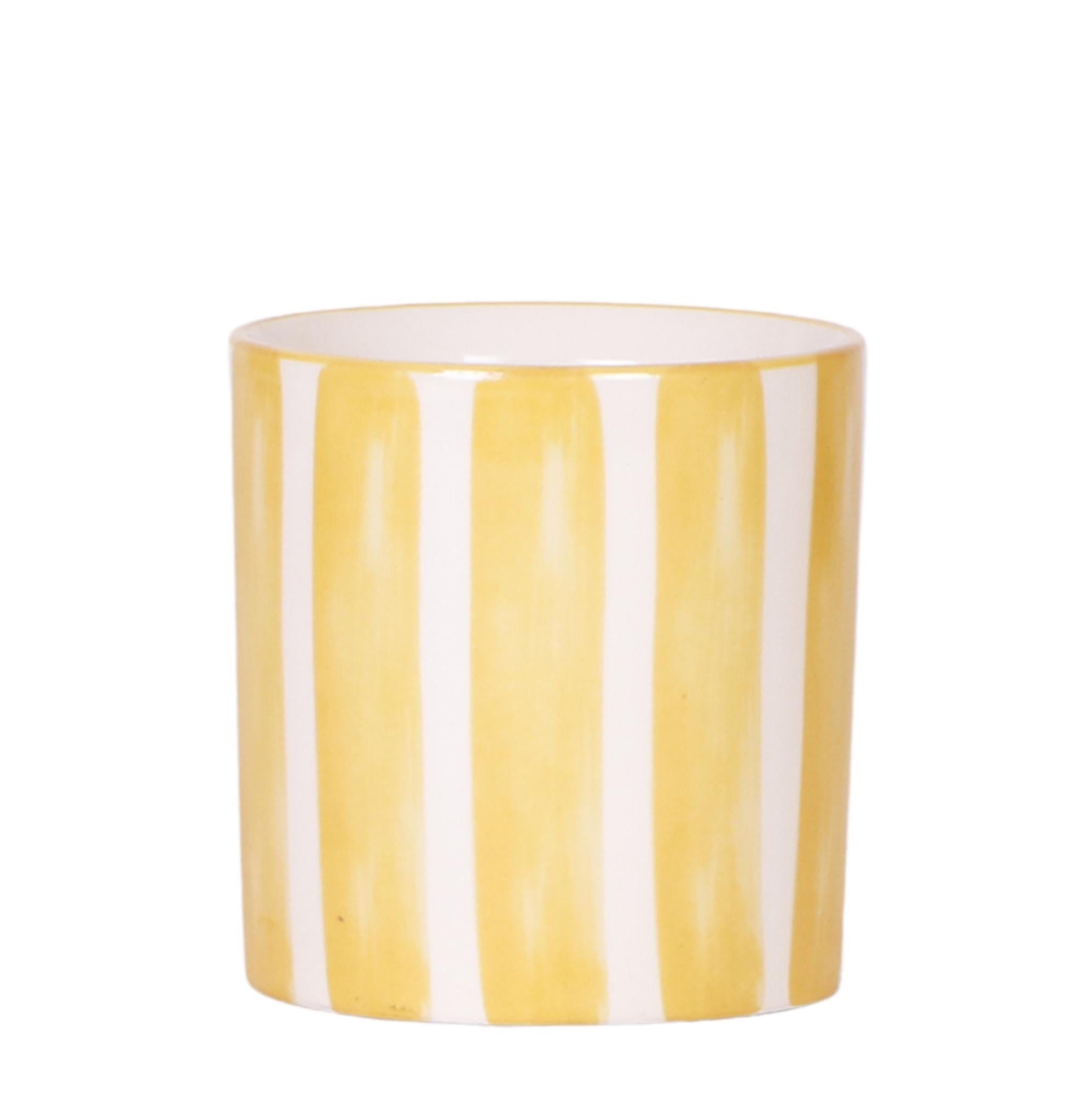 Kolibri Home | Painted stripe  - Yellow - Ø9cm