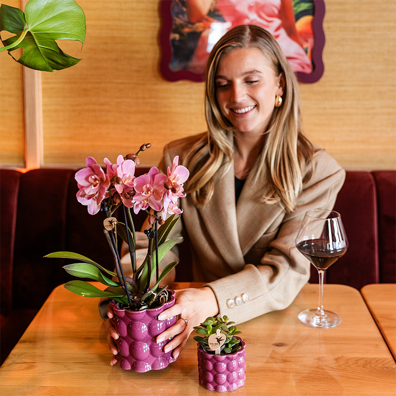 Kolibri Home | Cotton Shine sierpot - Purple - Ø9cm