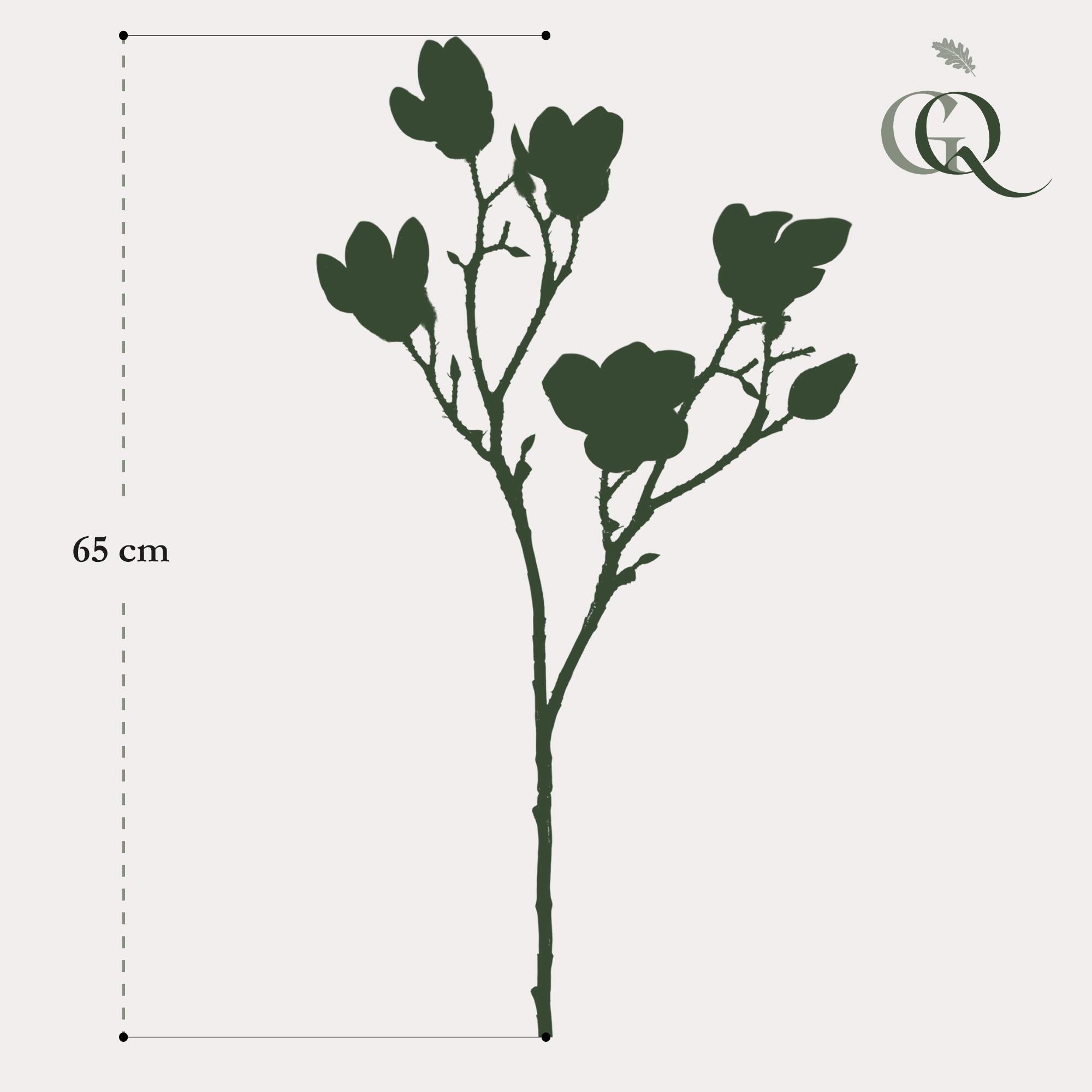 Fleurs artificielles - Magnolia rose x8 - 65 cm