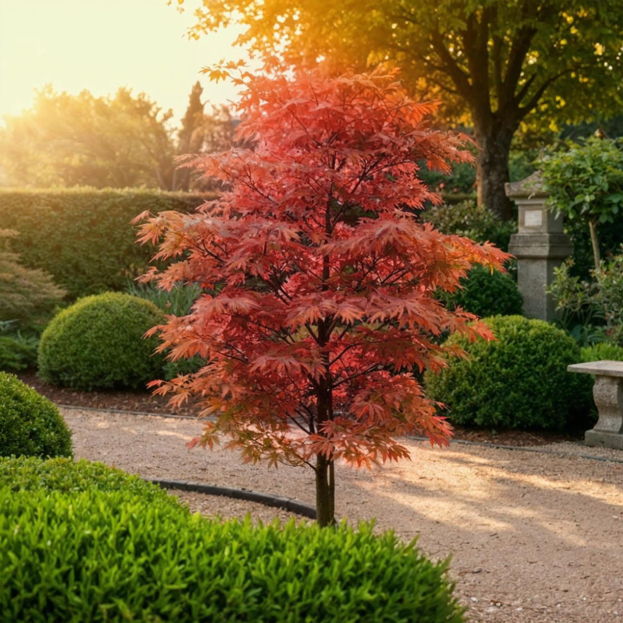 Acer palmatum Beni-maiko - Rood - 3 Planten - Bladverliezend - Weinig Onderhoud - Pot 12cm Hoogte 35cm