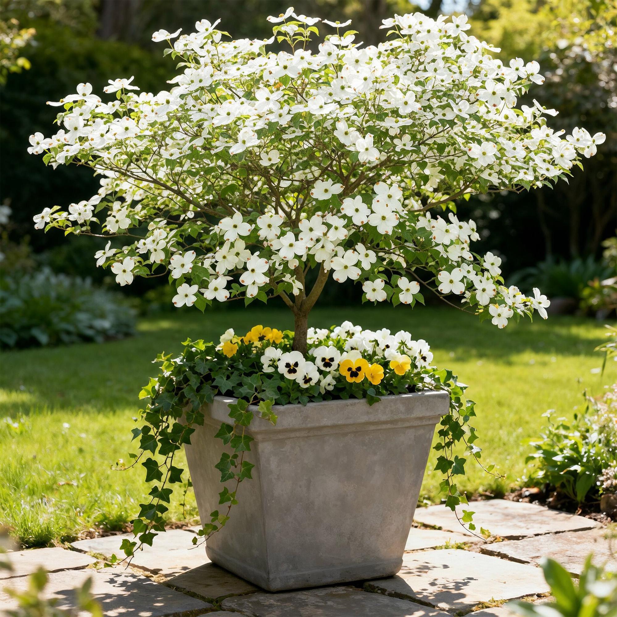 Cornus Florida - Bloem Wit-Roze - 1 Plant - Bladverliezend - Weinig Onderhoud - Pot 12cm Hoogte 35cm