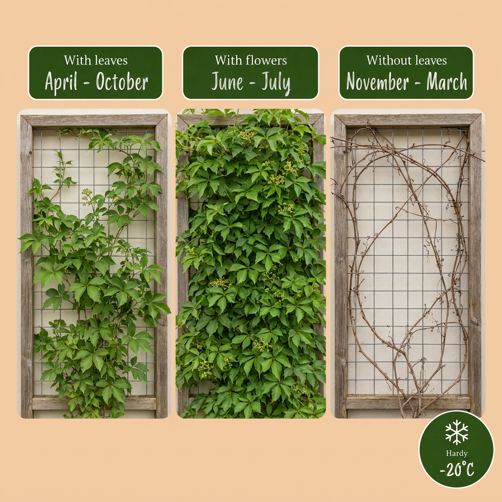 Parthenocissus quin. 'Engelmannii' - Engelmann klimop 6x - Geel - Groen - Klimplant - Ø9cm - ↕35cm