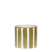 Kolibri Home | Painted Stripe sierpot - Groen - Ø6cm