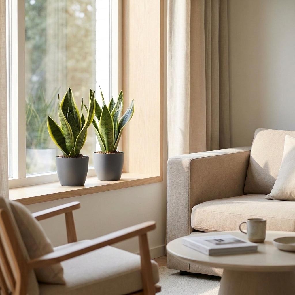 Sansevieria Future Superb - Vrouwentong - met Potter Grijs - Pot 12cm - Hoogte - 35cm