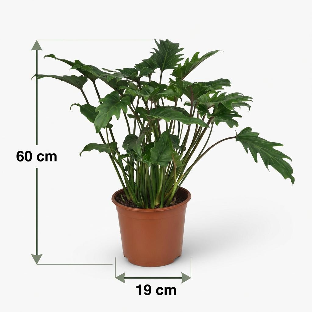 Philodendron Xanadu - Groen - Weinig onderhoud - 1 Plant - Pot 19cm - Hoogte 60cm