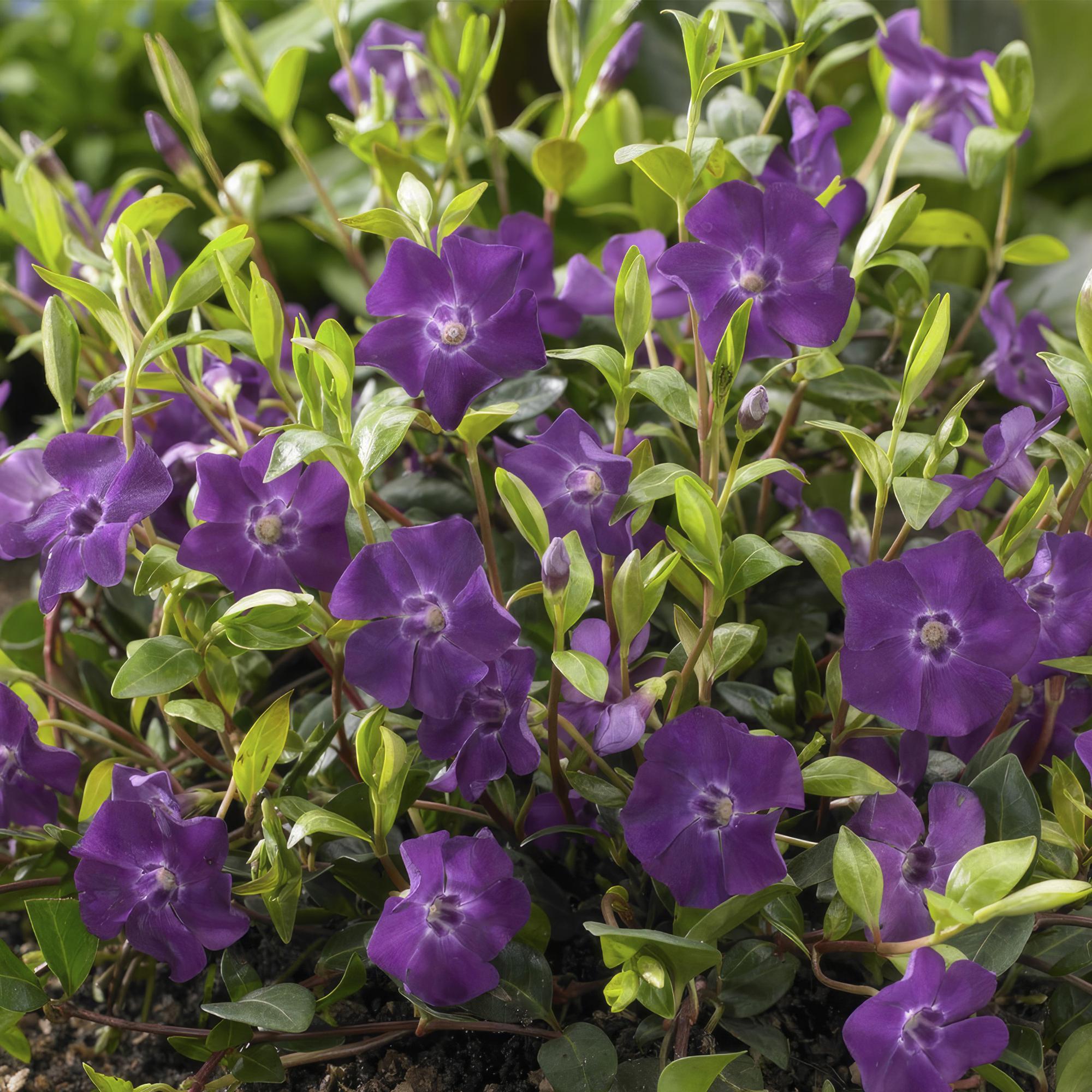 24x Vinca minor 'Atropurpurea', - ↕10-25cm - Ø9cm