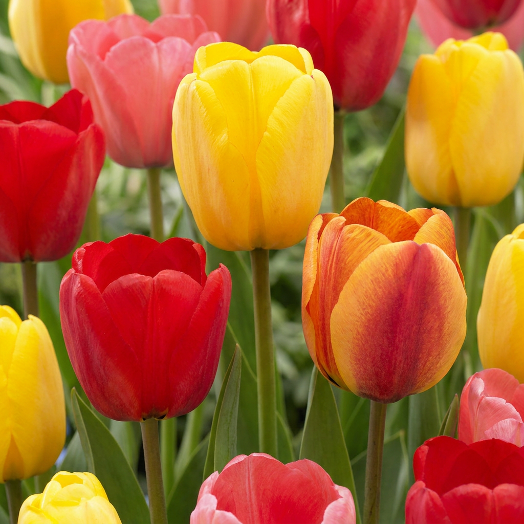 120x Tulipa Darwin Hybrid mix - Cibule květin - Mix tulipánů Darwin - Různé - Jarní kvetoucí - Velikost cibule 11/12