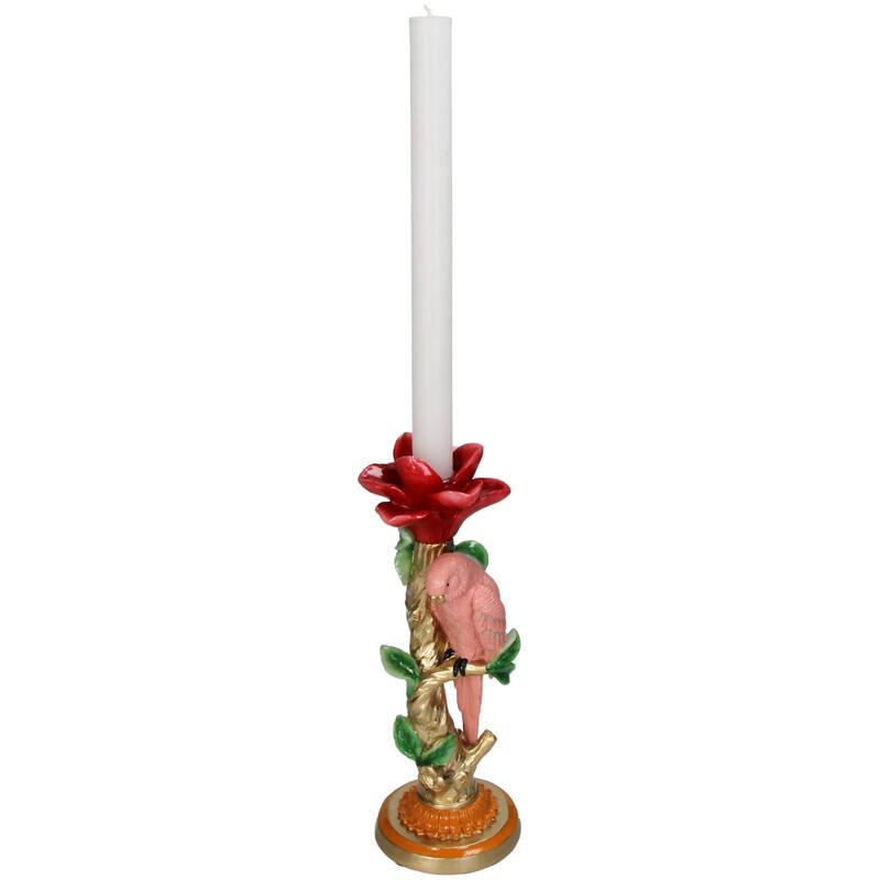 Kerzenständer – Rosa Papagei ↑ 26 cm – Heimdekoration