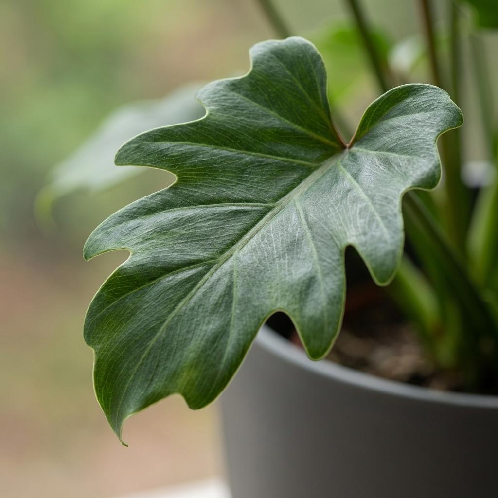 Philodendron Xanadu - Groen - Weinig onderhoud - 1 Plant - met Potter Grijs - Pot 19cm - Hoogte 60cm