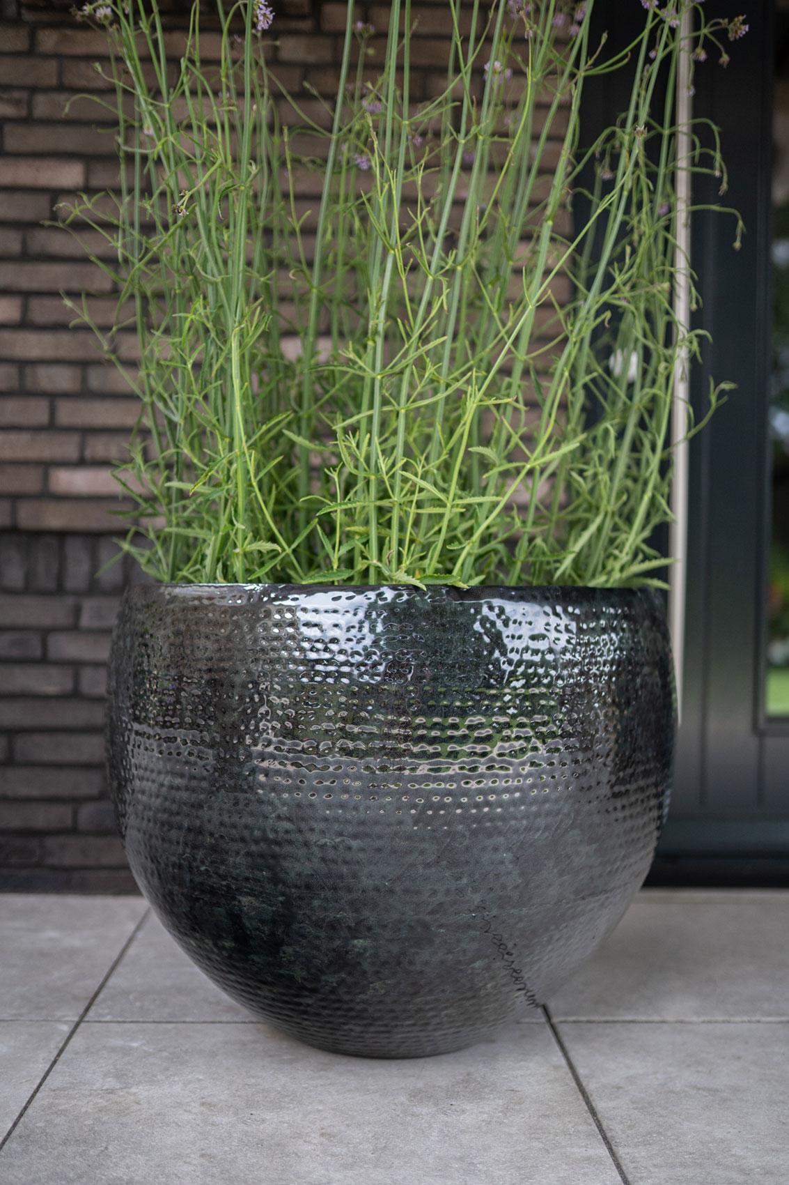 Ensemble de 3 pots - Thom en métal noir - Largeur