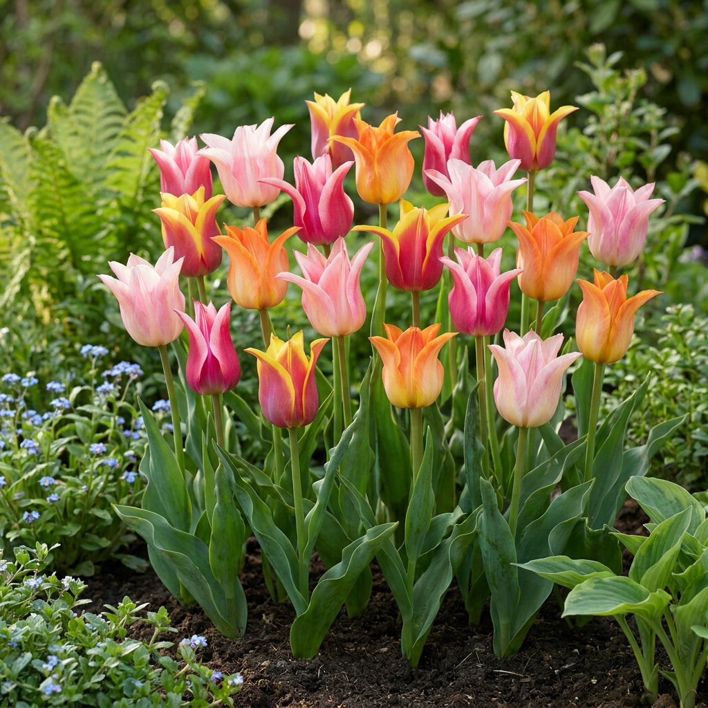 24x Tulipa Ballade mix - Bloembollen - Lelievormige tulp Ballade mix - Diversen - Voorjaarsbloeier - Bolmaat 11/12