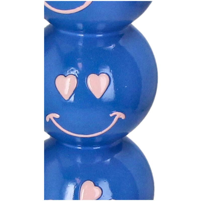 Portacandele Smiley Blue Balls 9x9x36cm - Portacandele