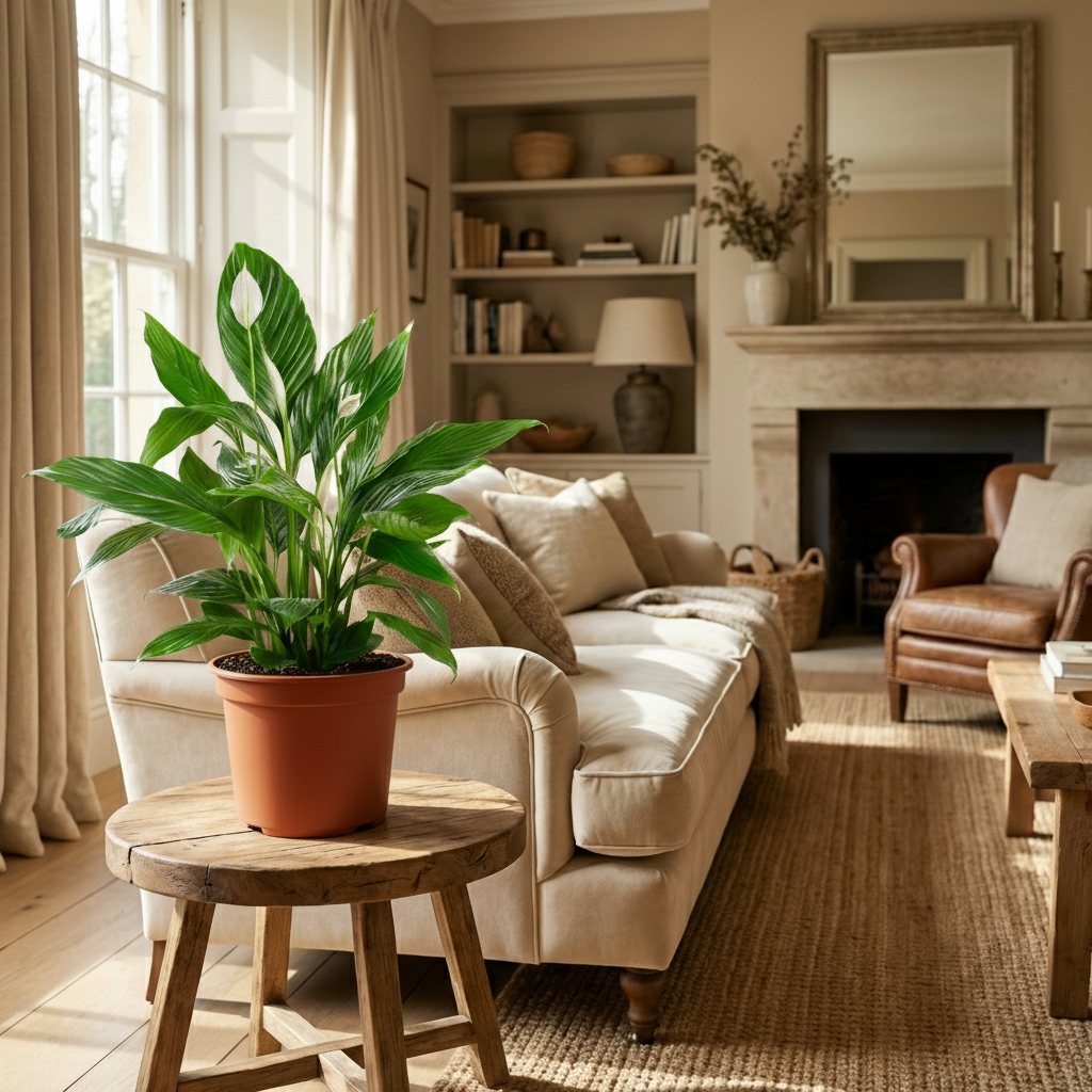 Lepelplant - Spathiphyllum - Wit - Weinig onderhoud - 1 Plant - Pot 19cm - Hoogte 70 - 80cm