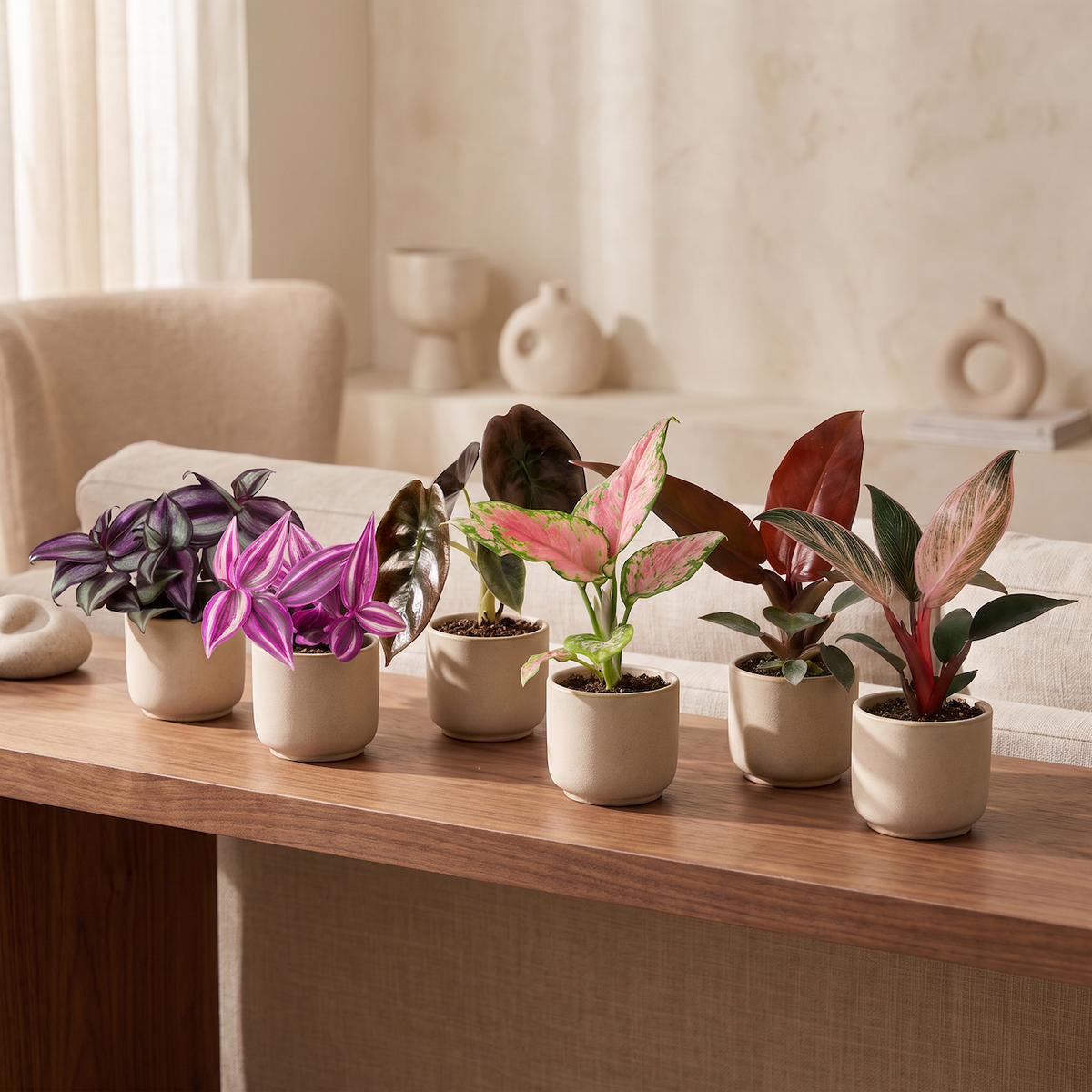 Baby Planten Paradise Mix - Diversen 6x - Tropisch - Ø6cm - ↕10-15cm