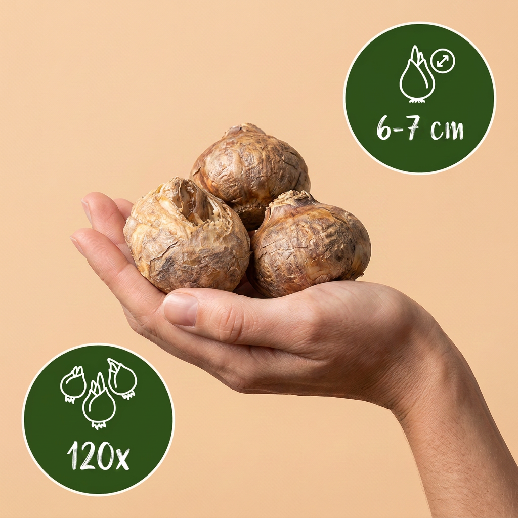 120x Fritillaria Meleagris Mix - Cebule kwiatowe - Mieszanka szachownicy - Fioletowo-biała - Cebula naturalizująca - Rozmiar cebuli 6/7
