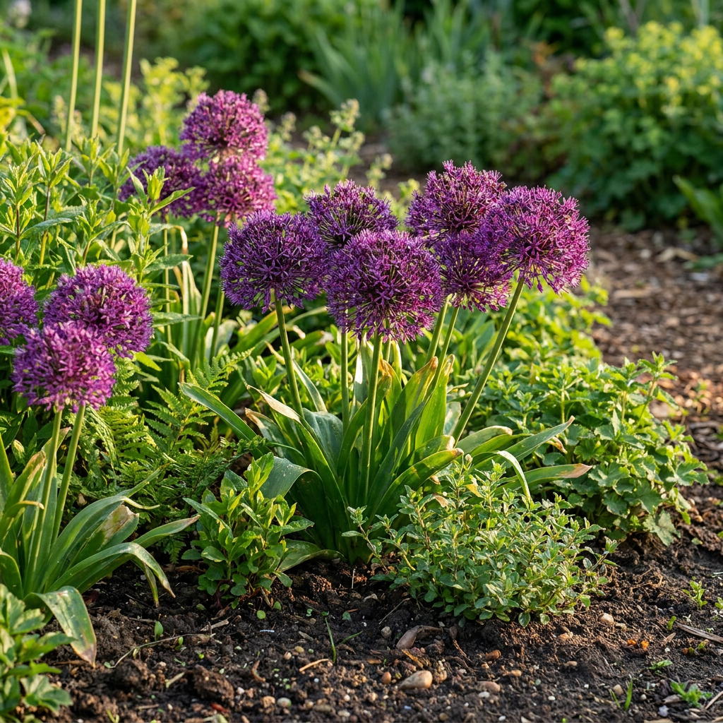 30x Allium Miami - Blomlökar - Prydnadslök - Lila - Sommarblommande - Lökstorlek 10/+