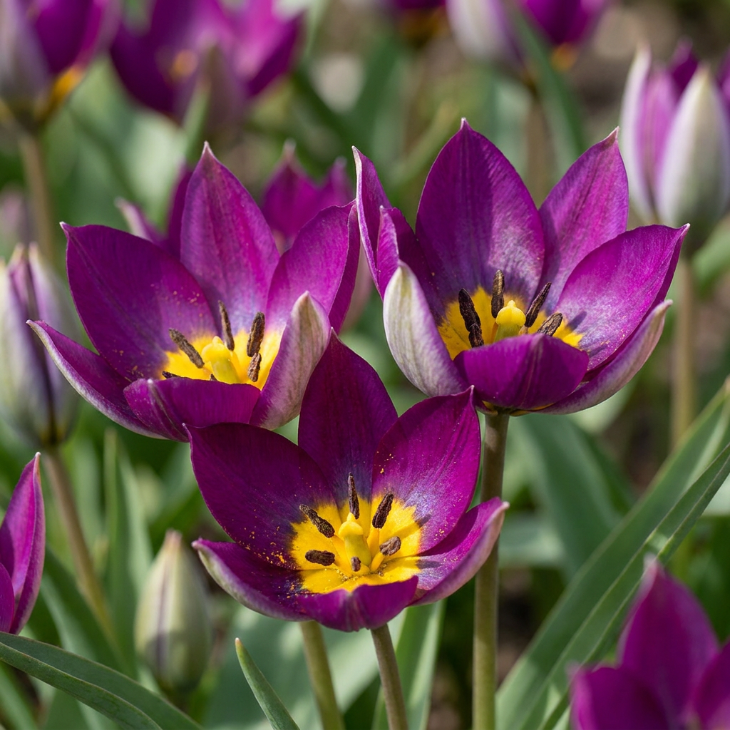 50x Tulipa Persian Pearl - Bloembollen - Tulipa Persian Pearl - Paars - Voorjaarsbloeier - Bolmaat 6/7